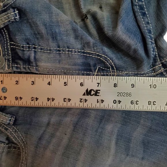 Salvage (Buckle) Havoc 32R (Meas 34x33.5 10" Rise) Slim Straight Med Jeans A4 - Picture 10 of 10